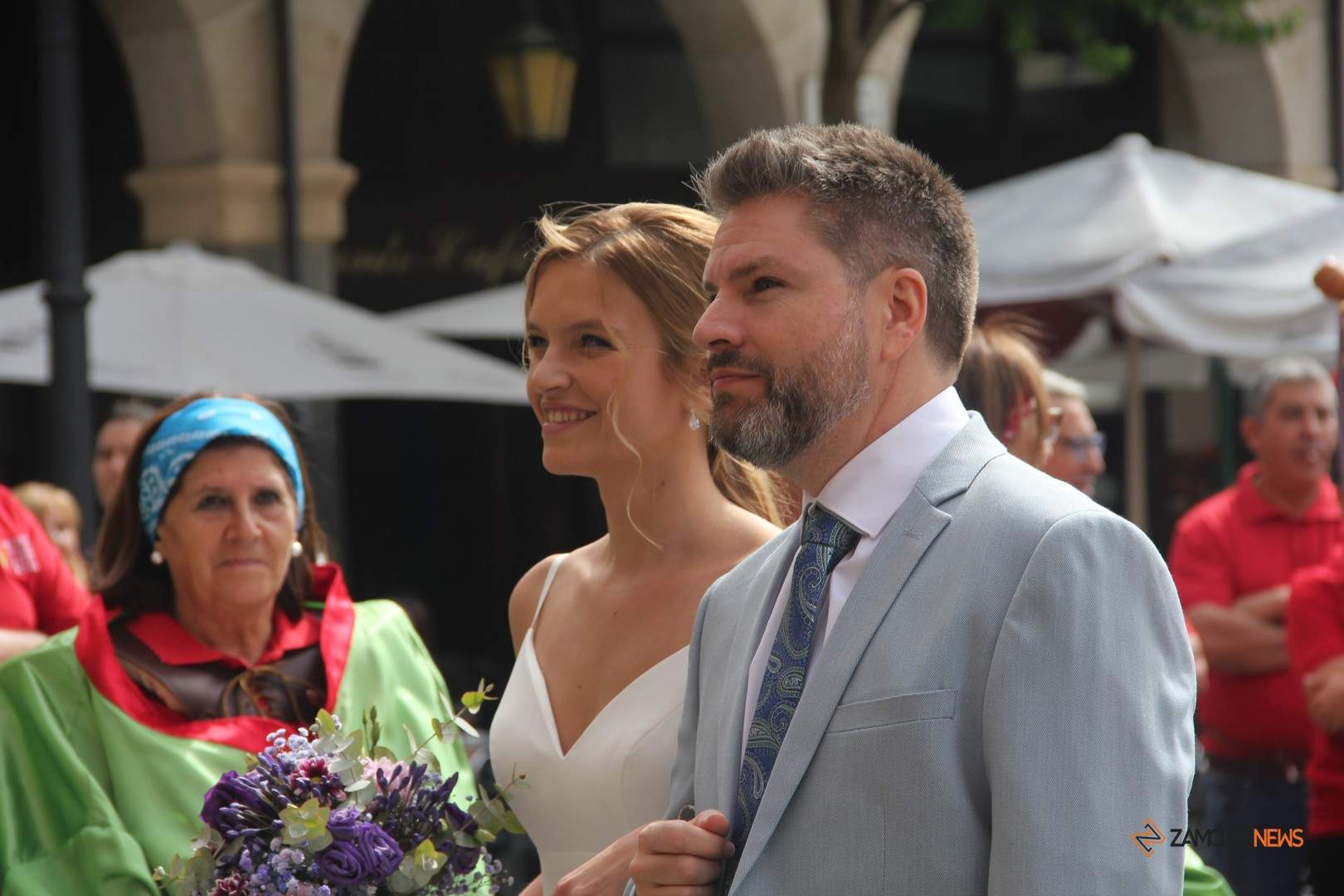 Boda civil al paso de los Gigantes y Gigantillas de la Ciudad de Zamora
