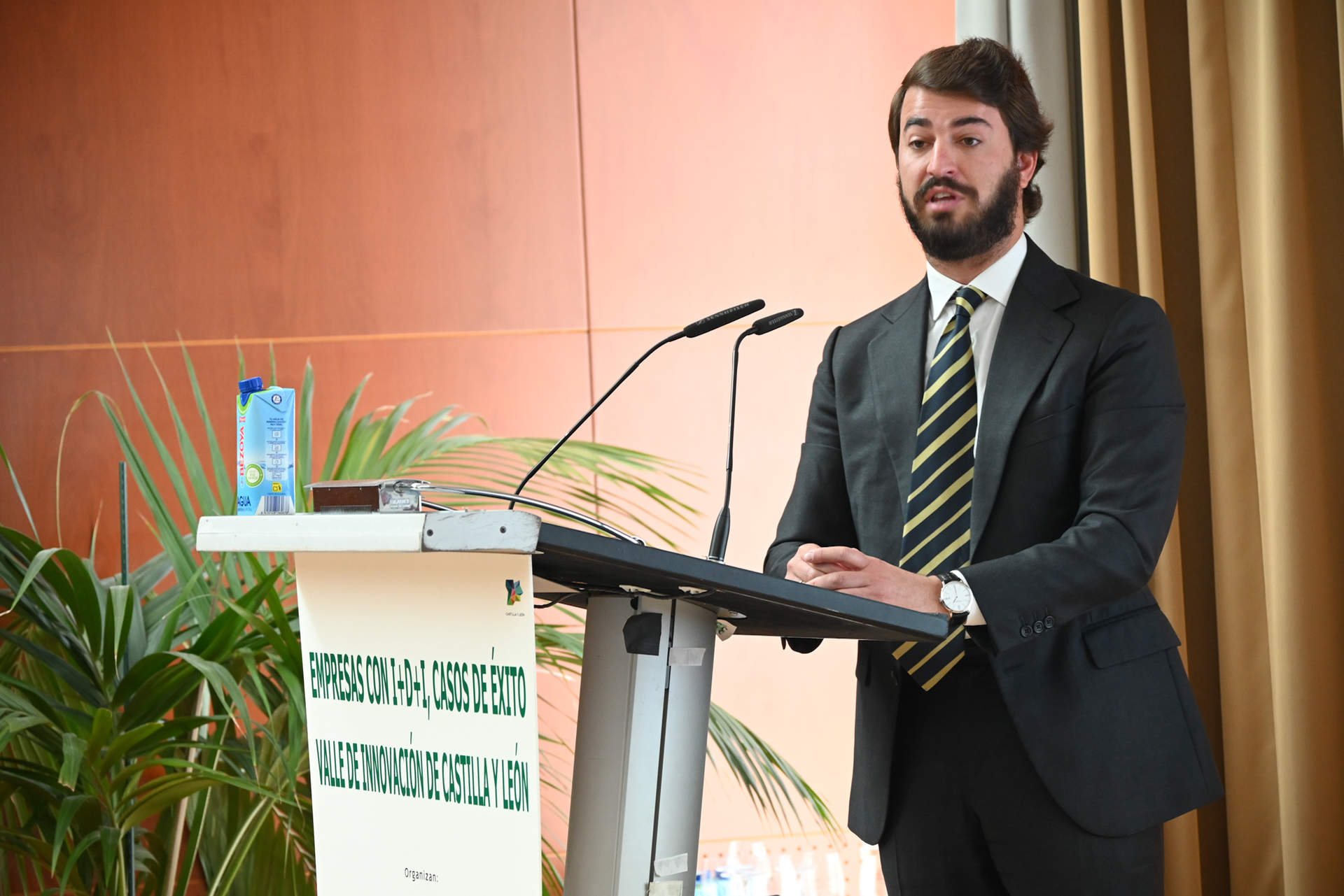 El vicepresidente de la Junta, Juan García-Gallardo, durante la jornada 'Casos de éxito de Empresas con I+D+i – Valle de Innovación