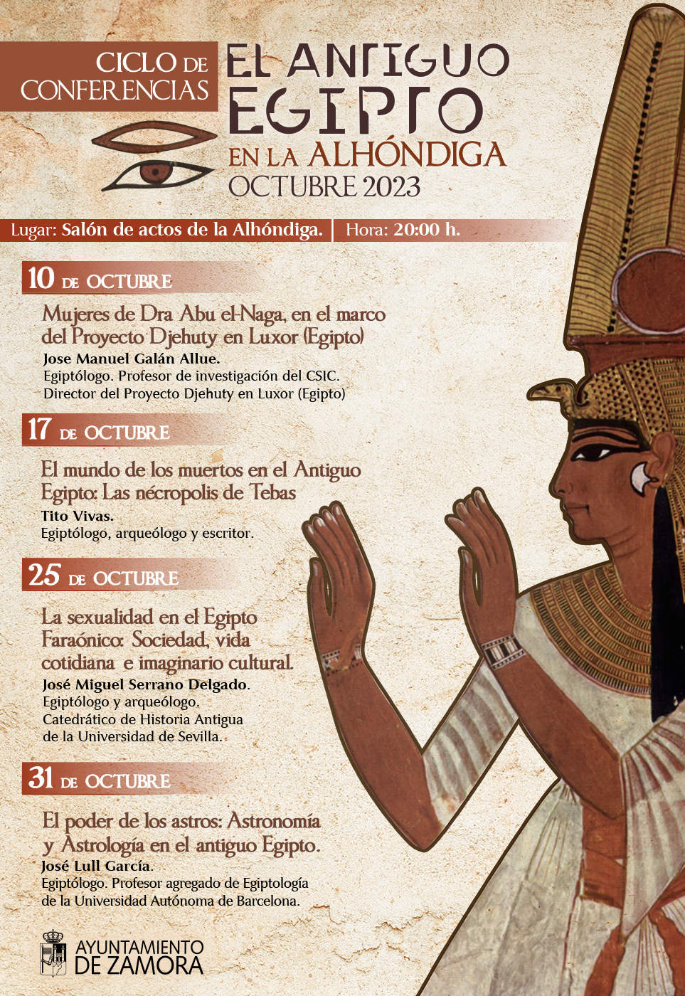 Cartel Conferencias Antiguo Egipto