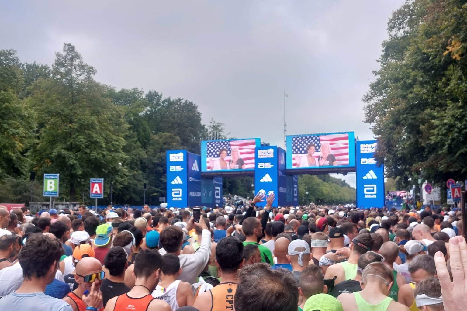 Momentos antes del arranque de la maratón de Berlín. Fotografía: CEDIDA