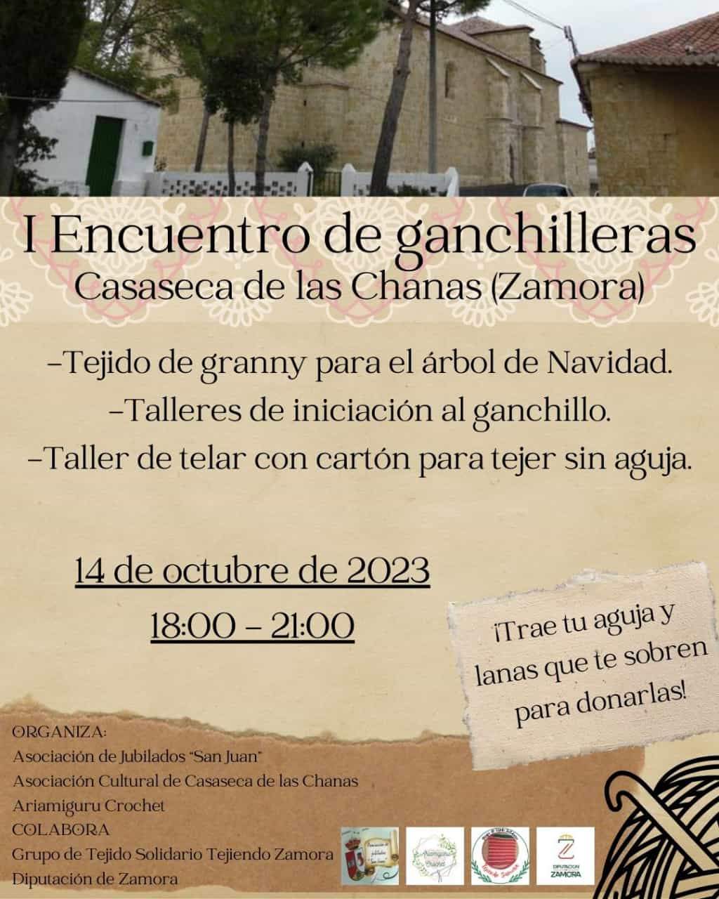 Cartel I Encuentro de Ganchilleras de Casaseca de las Chanas