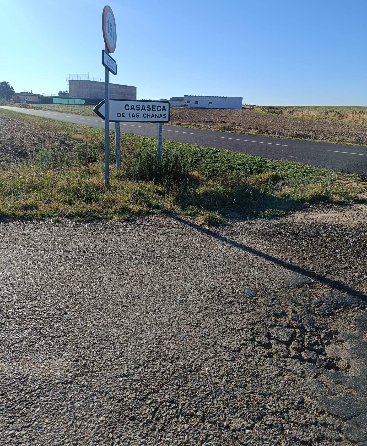 Camino agrícola entre Casaseca de las Chanas y Cazurra