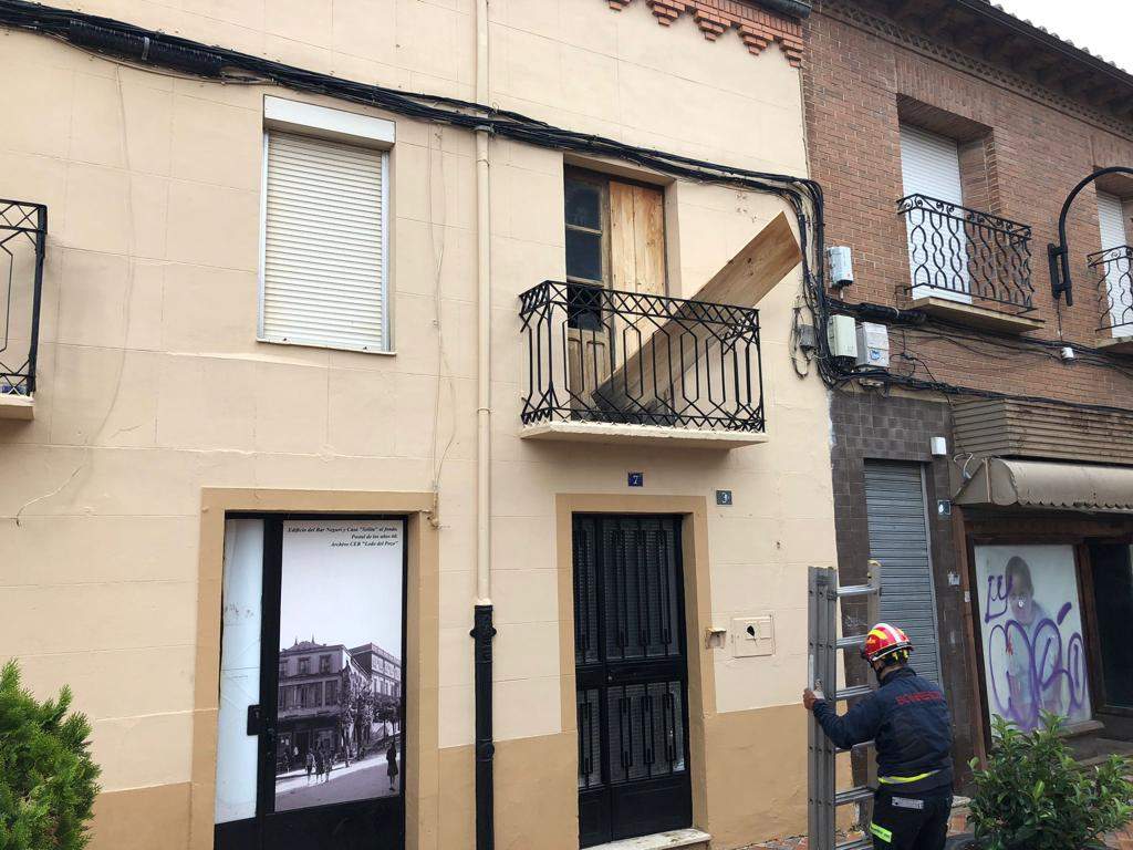 Actuación de los Bombero de Benavente por el temporal Domingos