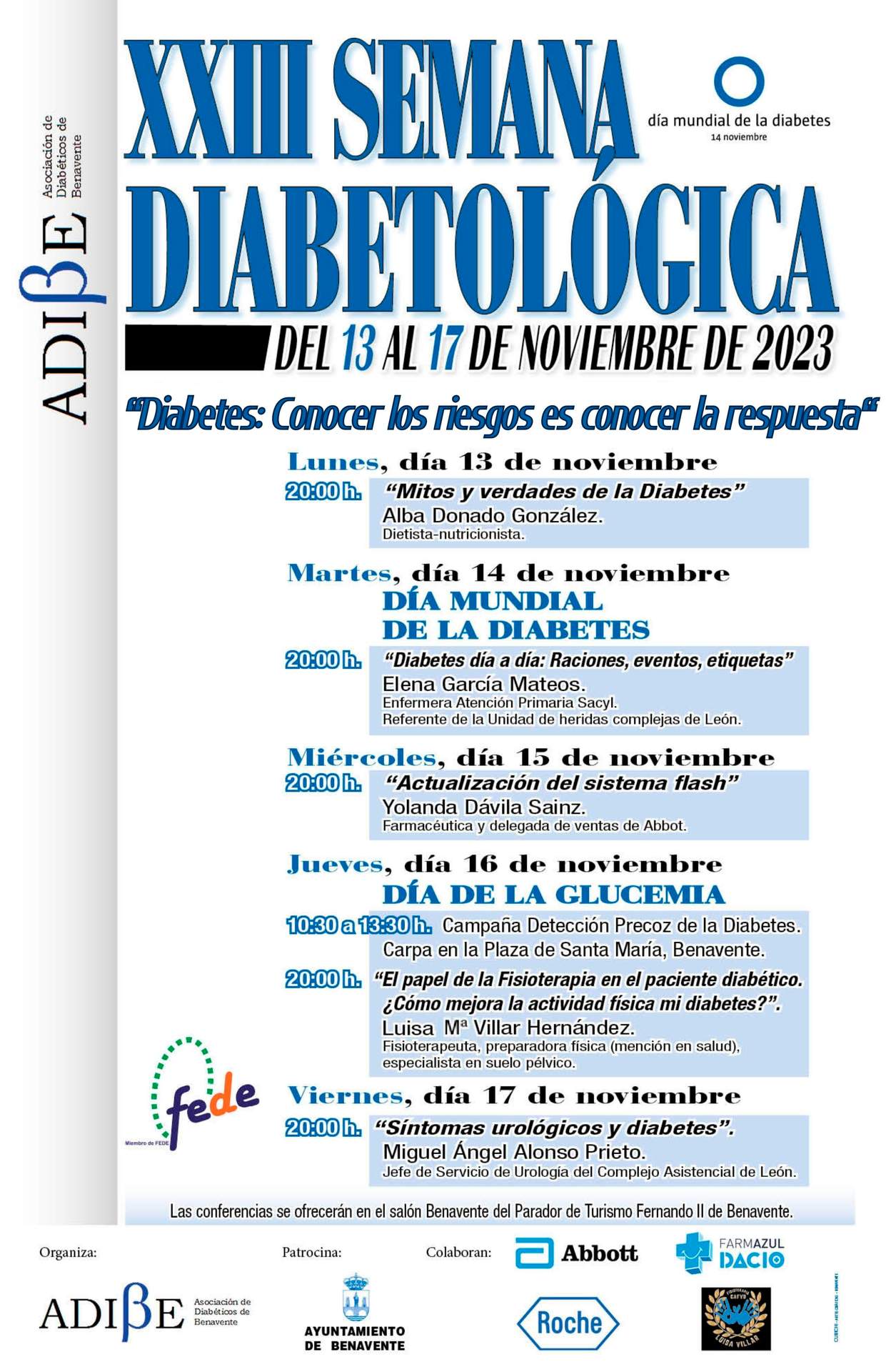 Cartel semana diabetológica 2023