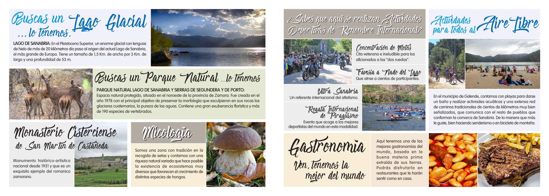 Folleto informativo Galende y el Lago de Sanabria