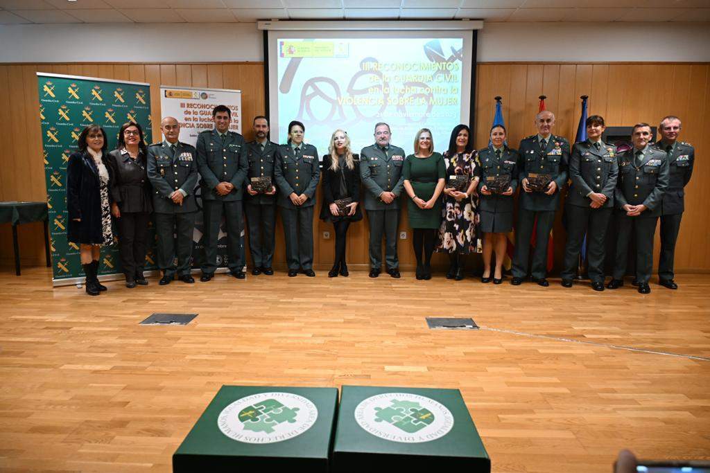 El director adjunto operativo entrega en Valencia los reconocimientos de la Guardia Civil por la lucha contra la violencia sobre la mujer. El teniente general Pablo Salas ha presidido la entrega de los III Premios VioGen
