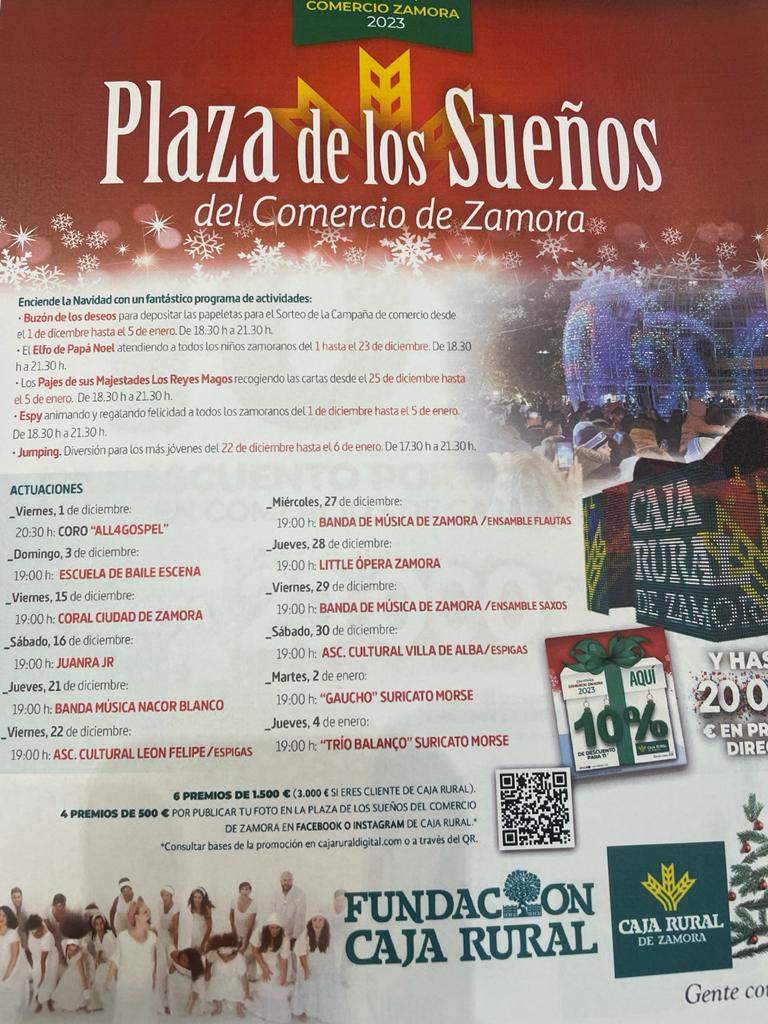 Cartel programación Plaza de los Sueños