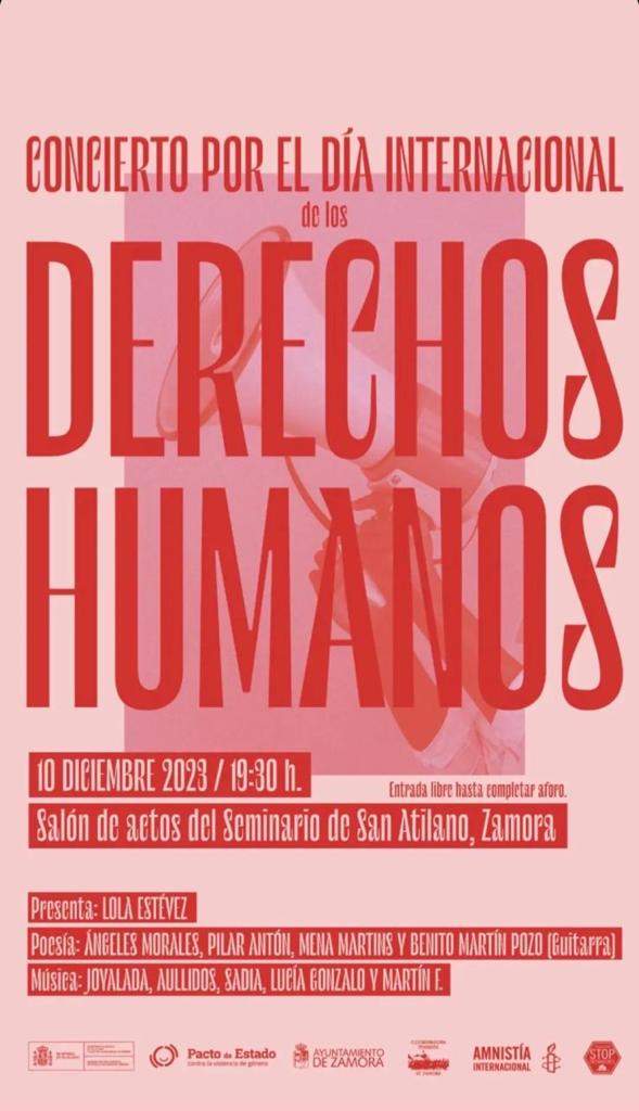cartel concierto día internacional de los derechos humanos
