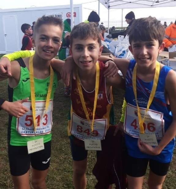 Podio Sub-12 de la Cross Nacional de Cantimpalos