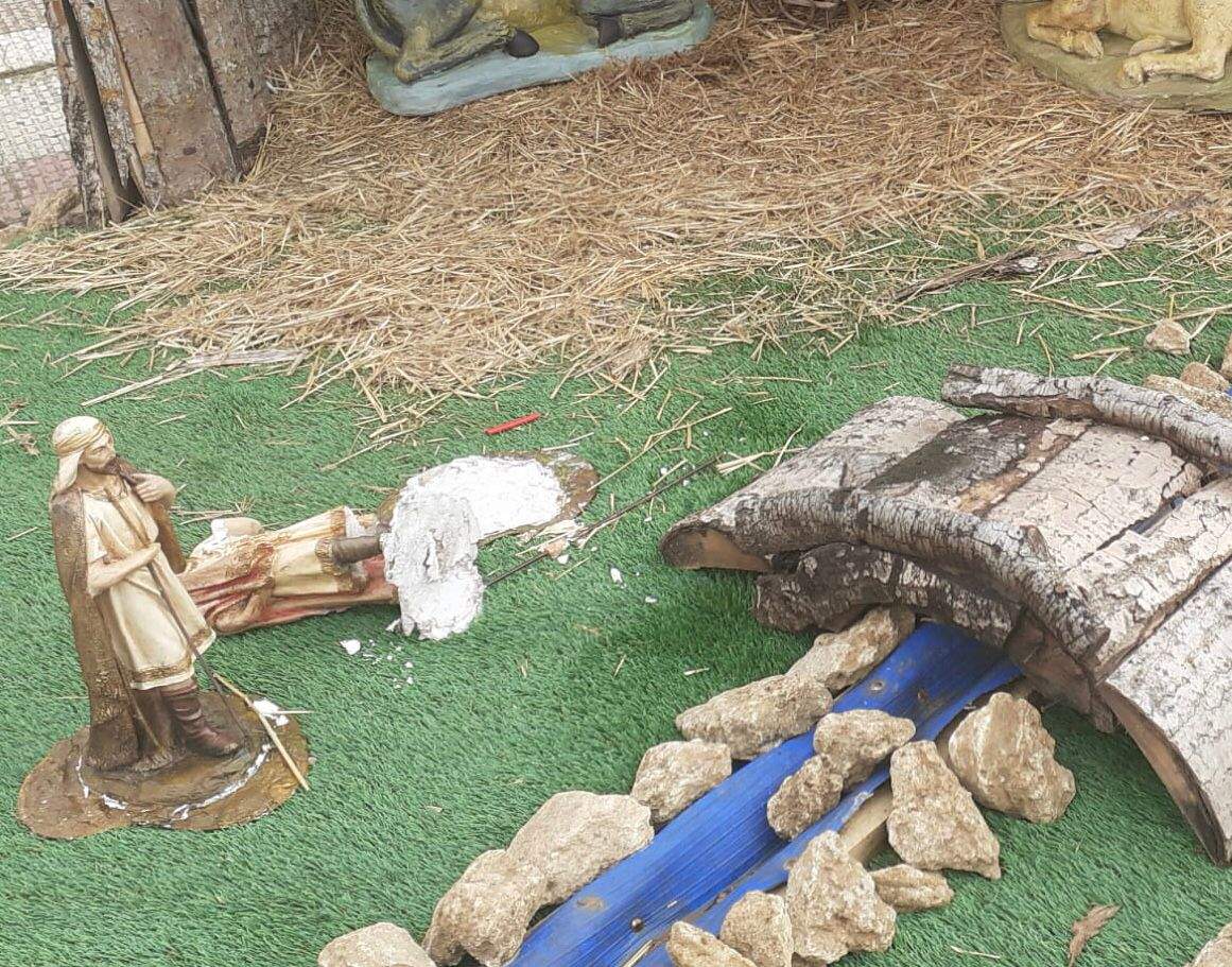 acto de vandalismo en el Belén de Villanueva del Campo