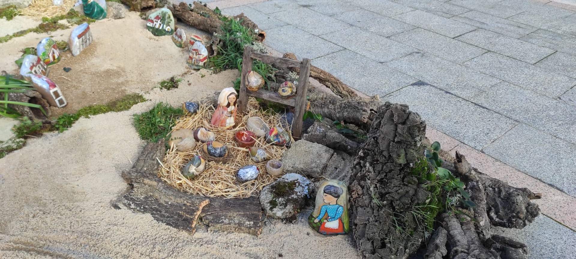 Belén hecho de piedras en Bermillo. Imagen cedida por 'La Mayuela' (2)