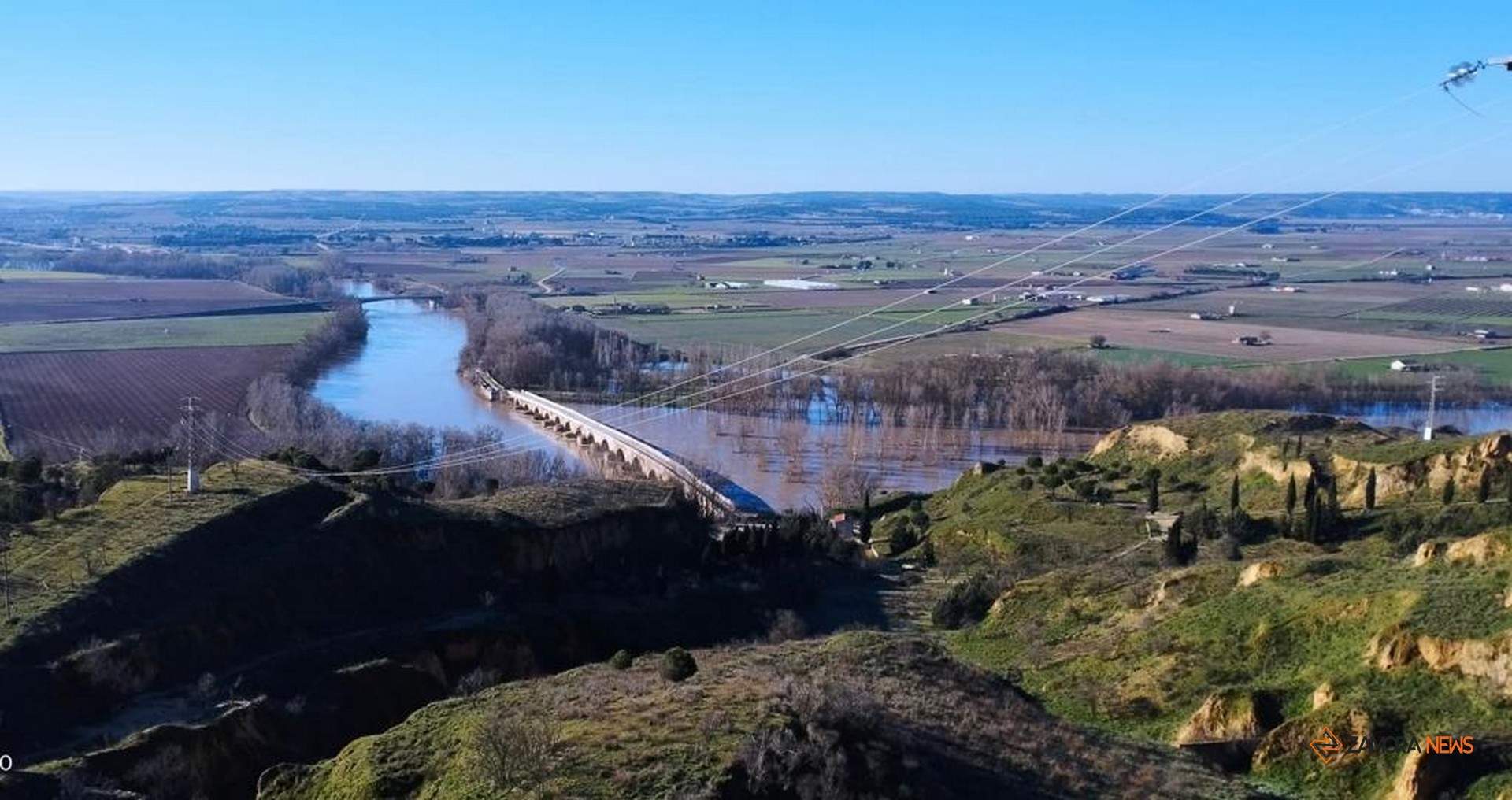 Crecida del Duero a su paso por Toro