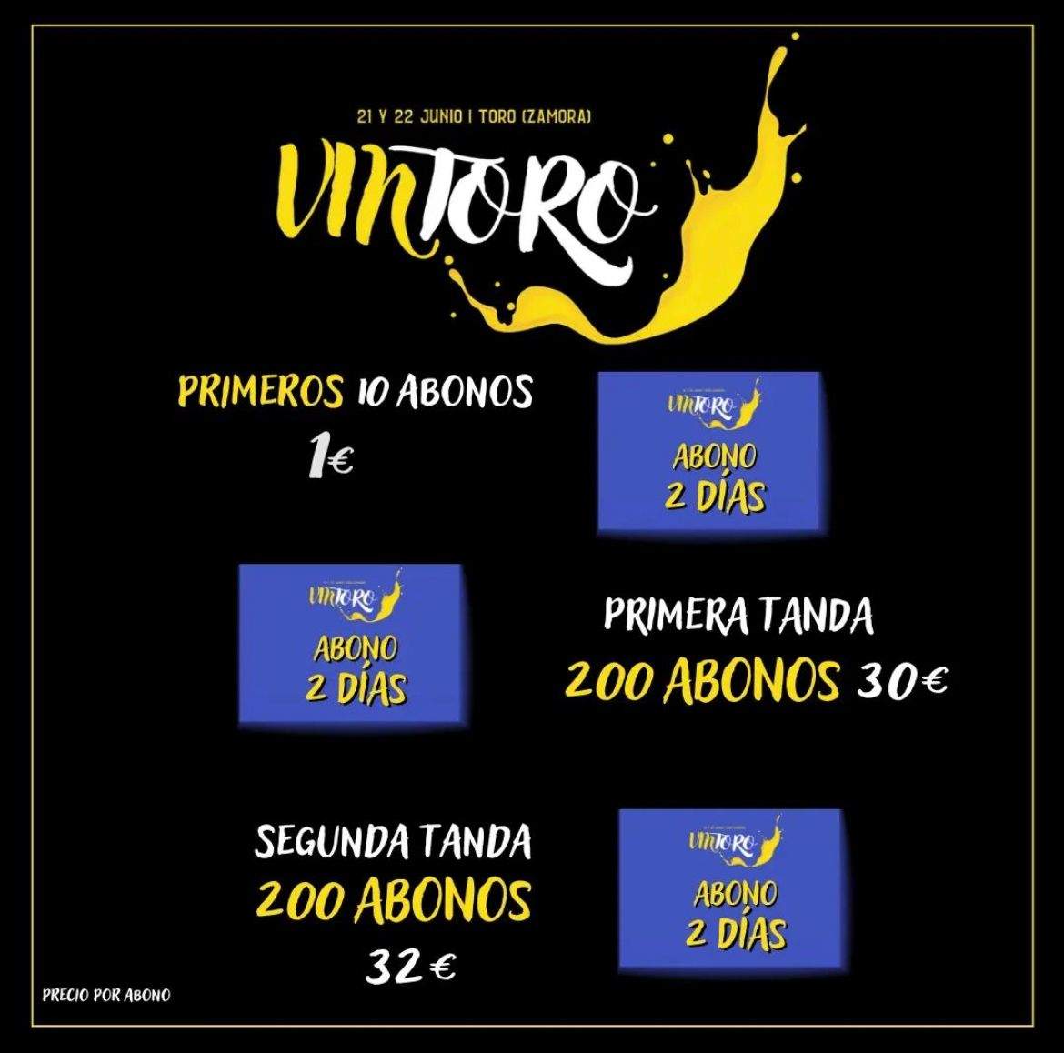 Abonos festival Vintoro