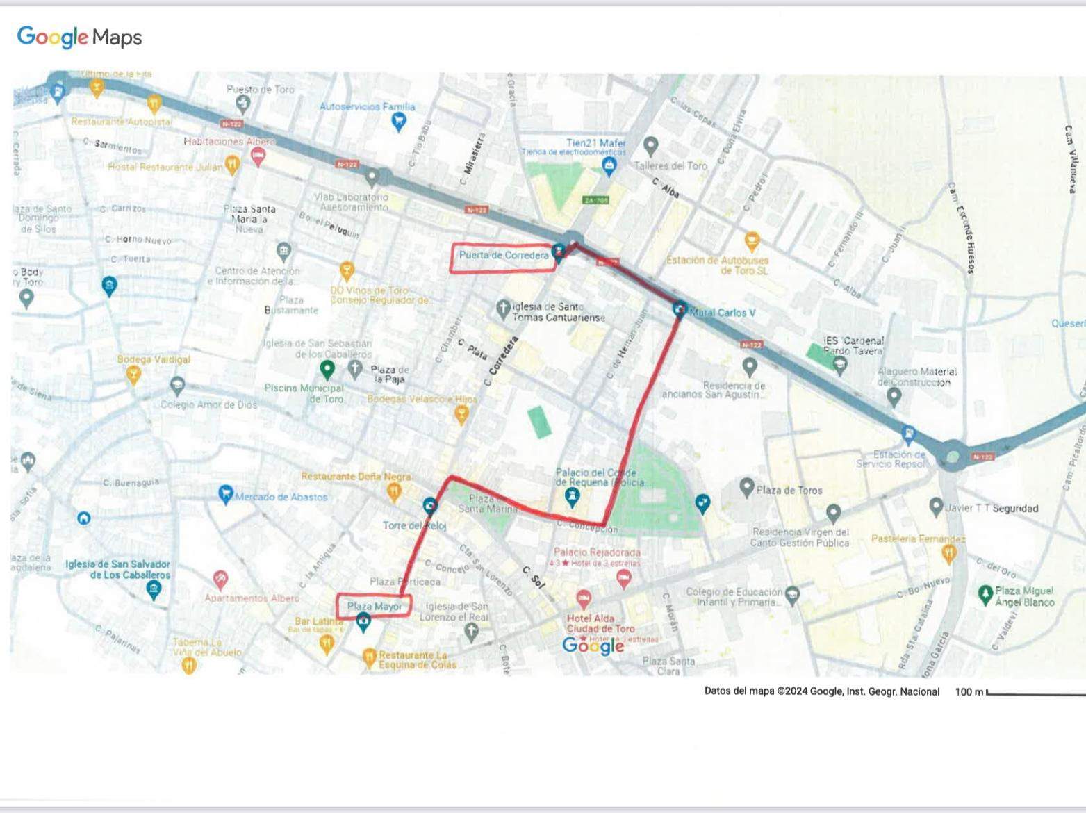 Cambio de recorrido