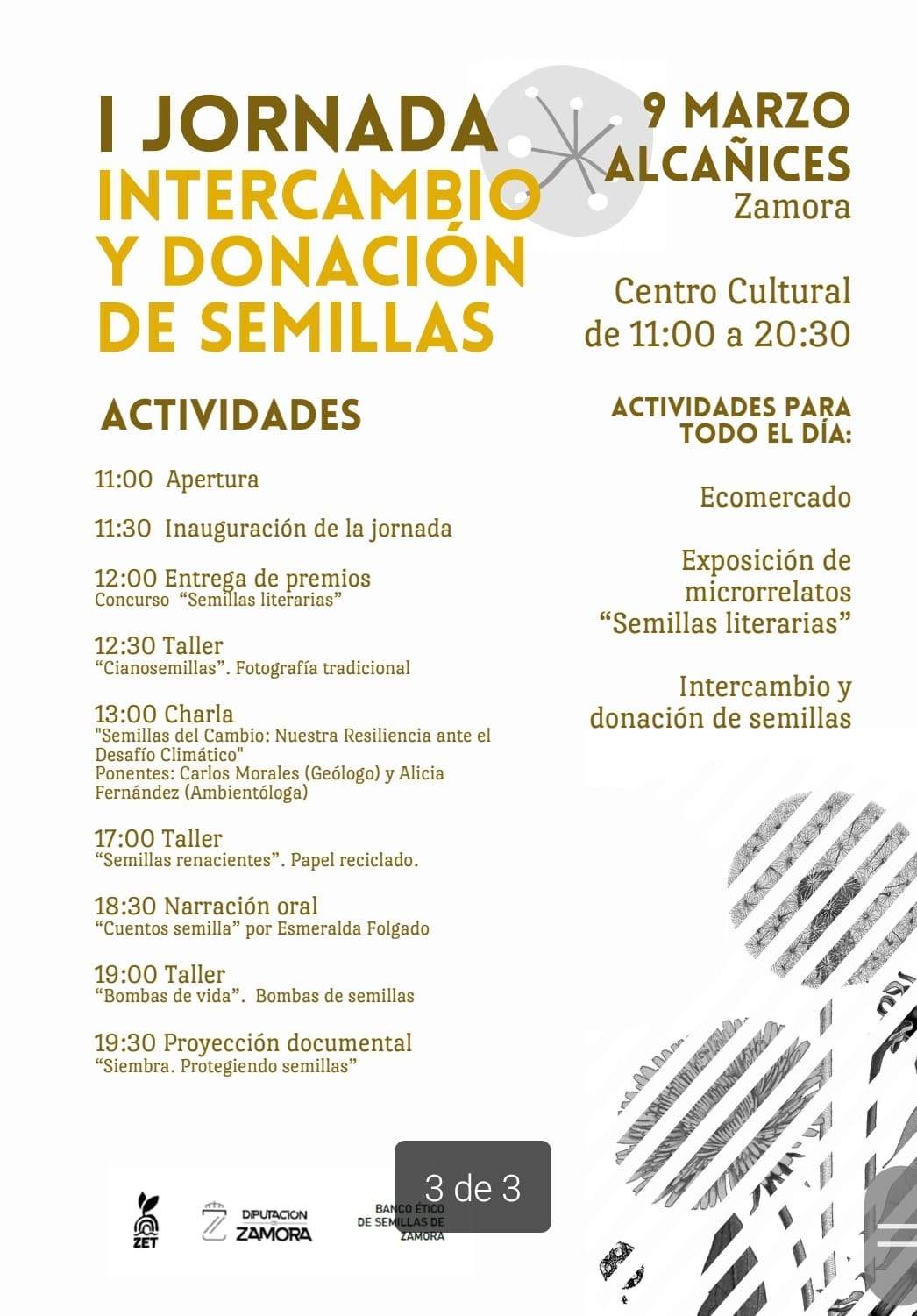 Cartel I Jornada de Intercambio y Donación de Semillas