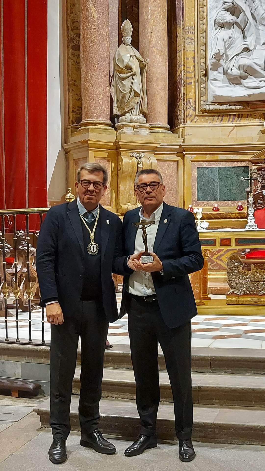 Acto de recibimiento de los nuevos mayordomos y hermanos del Silencio Fotografía: CEDIDA