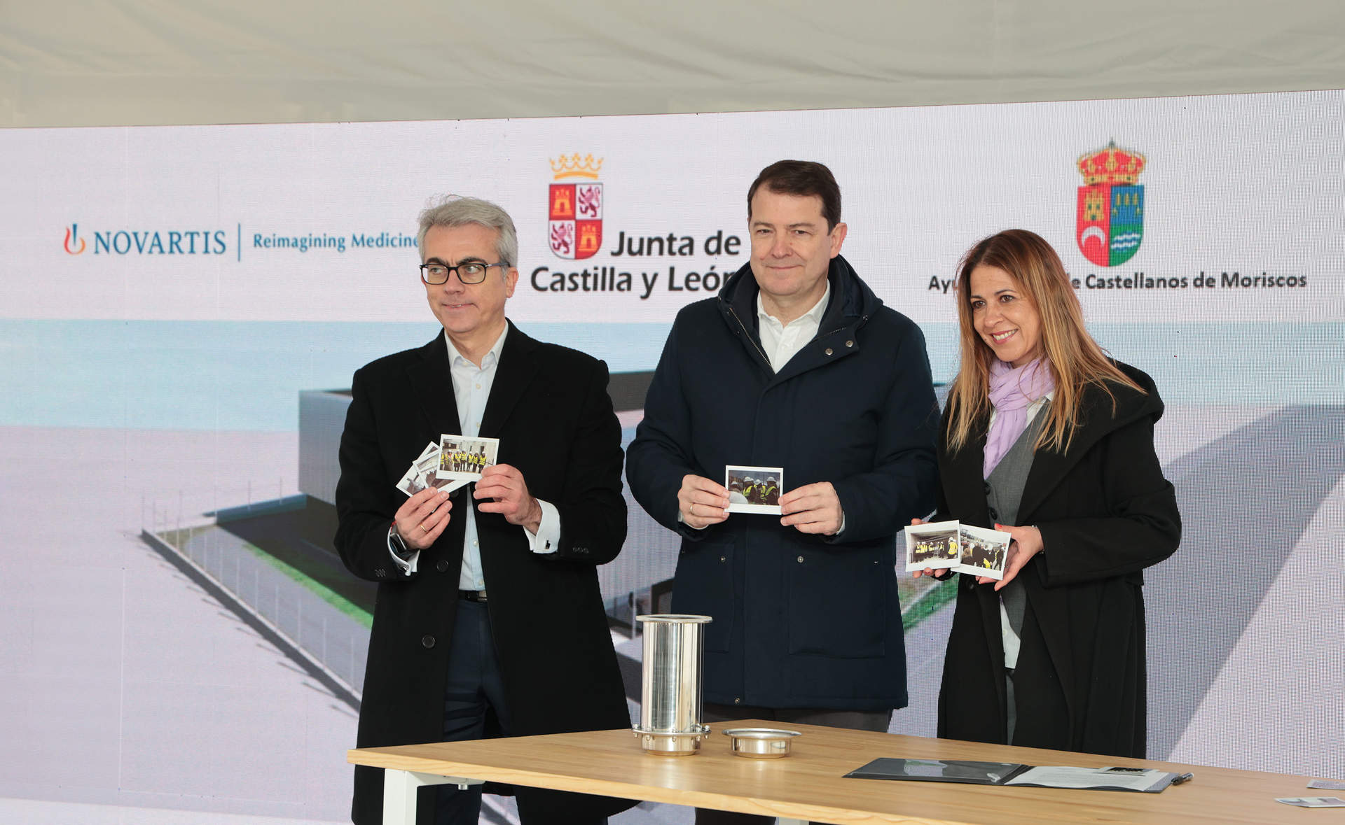 Visita a las obras de la nueva planta de Novartis en Castellanos de Moriscos