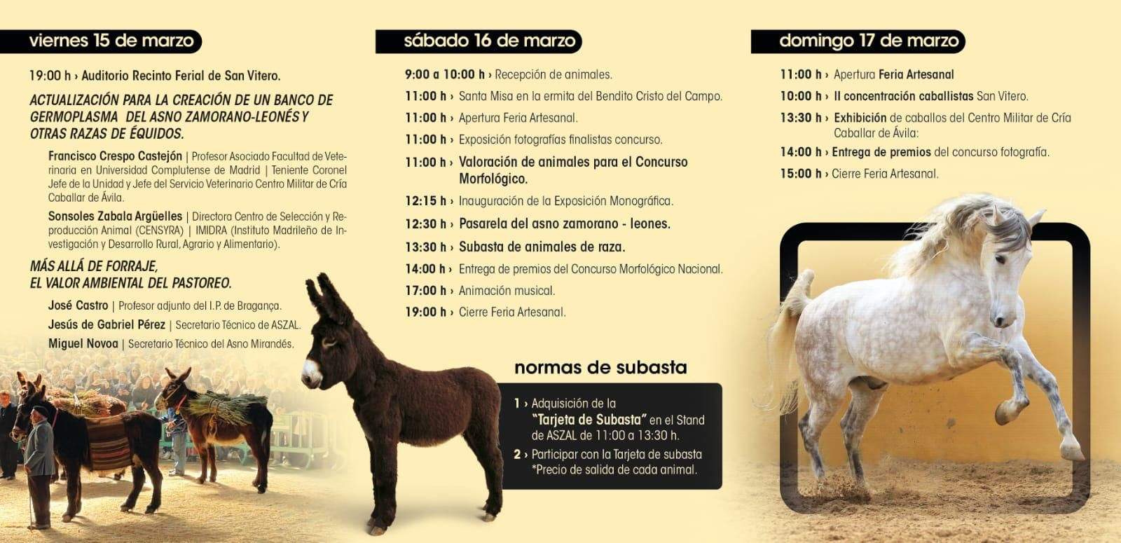 Programa exposición monográfica de la raza asnal zamorano leonesa
