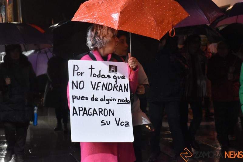 Un 8M en Zamora bajo la lluvia (2)
