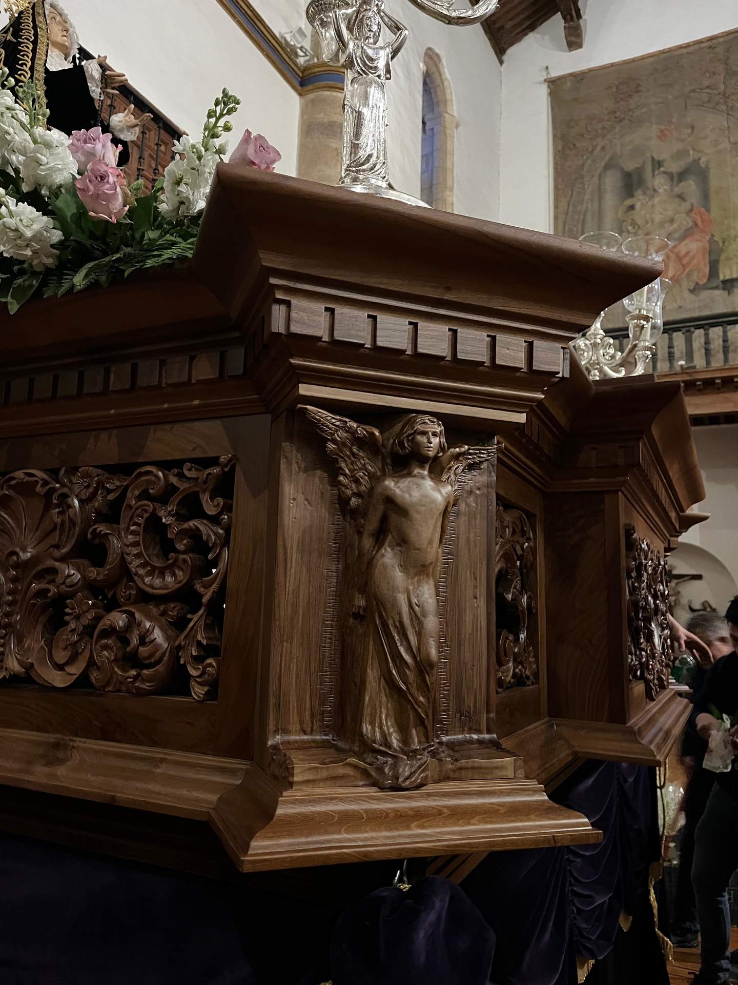 Detalle de la mesa de la Virgen Dolorosa en el templo de San Andrés. Fotografía: CEDIDA