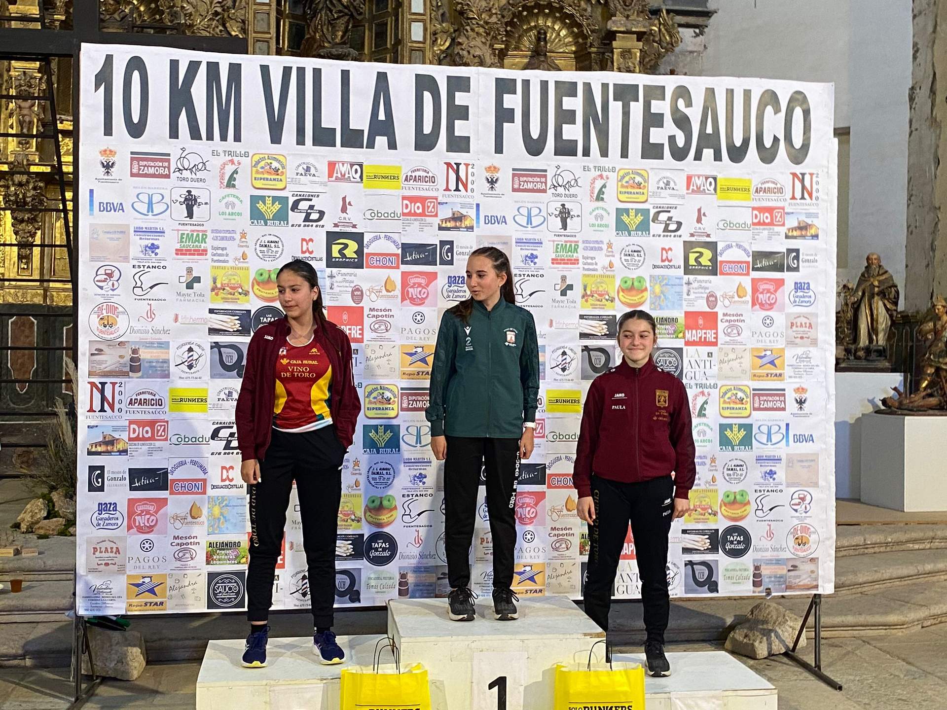 Pódium sub 14 femenino de los 5 y 10 km Villa de Fuentesaúco