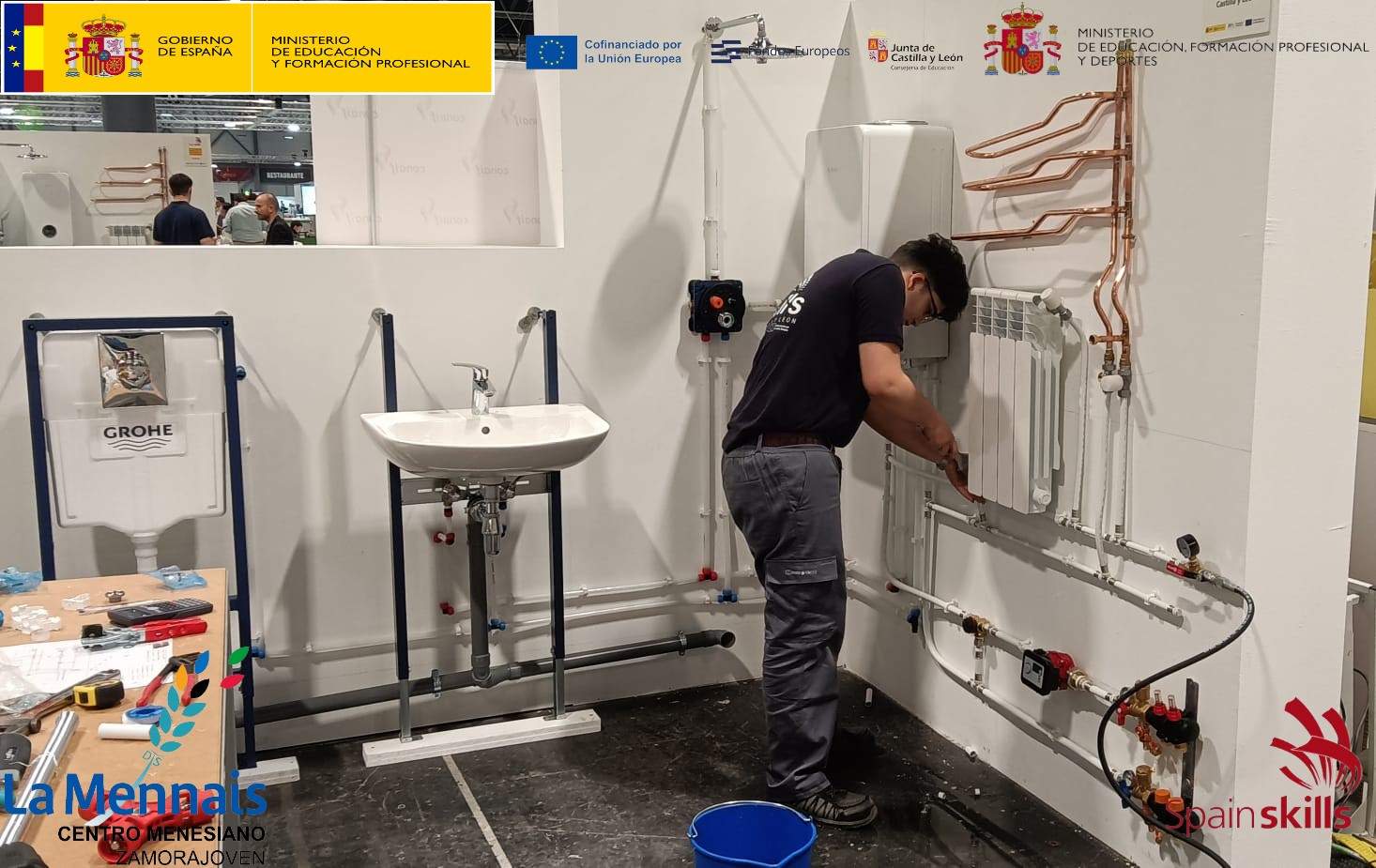 Ramón Fernández durante las pruebas de Soldadura en la final del SpainSkills