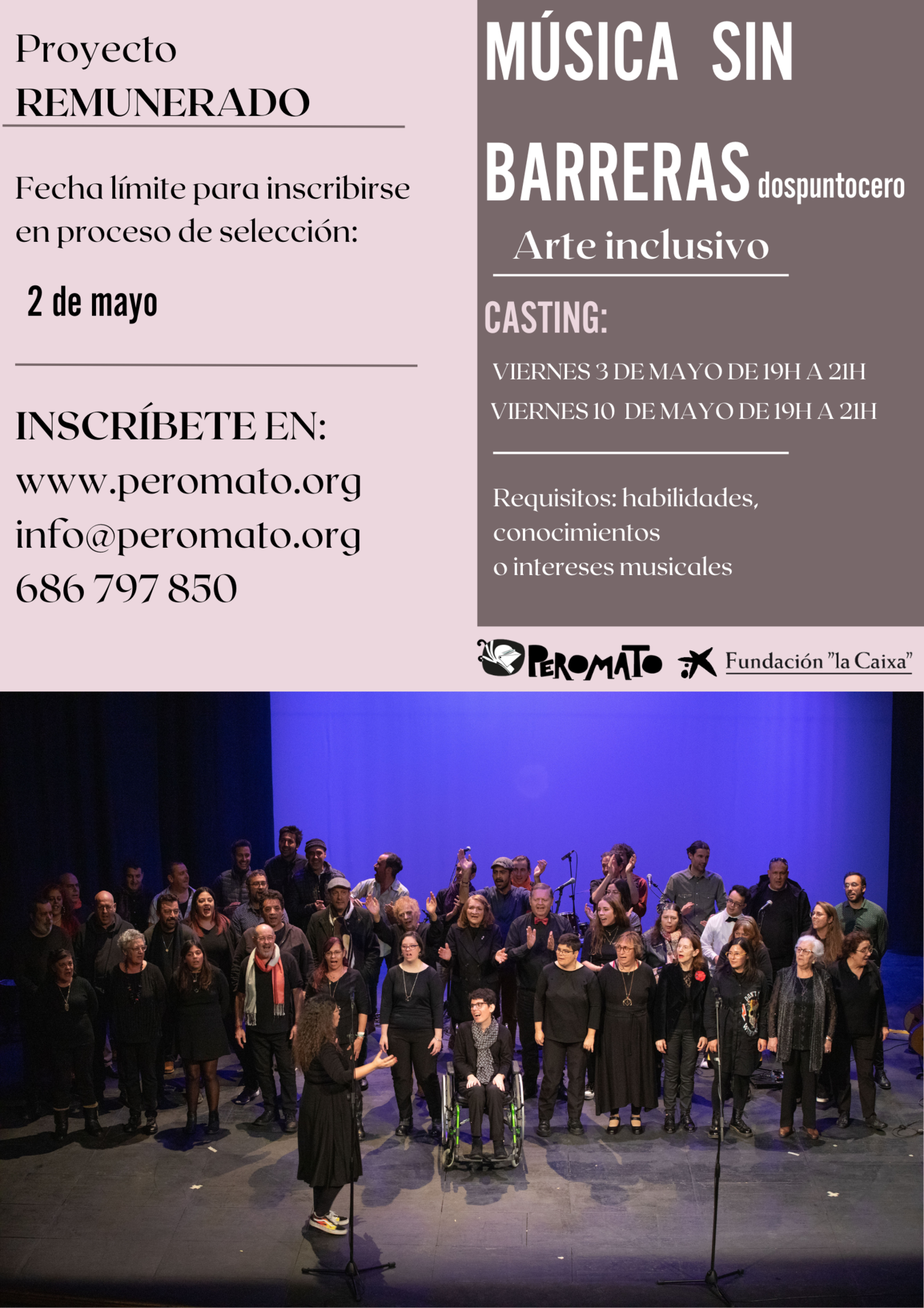 Cartel 'Música sin barreras'