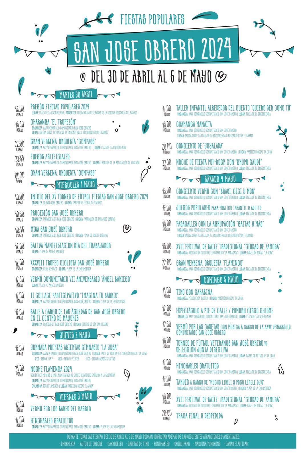 Programación fiestas de San José Obrero