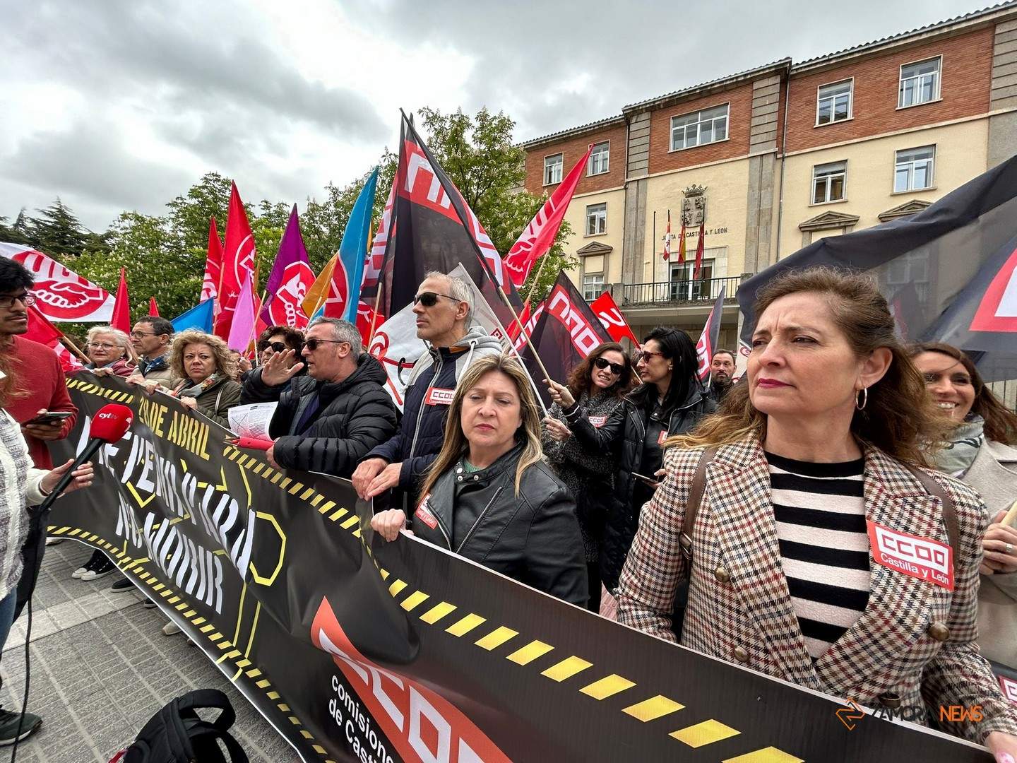 Concentración por el Día Internacional de la Seguridad y Salud en el Trabajo convocada por UGT y CCOO