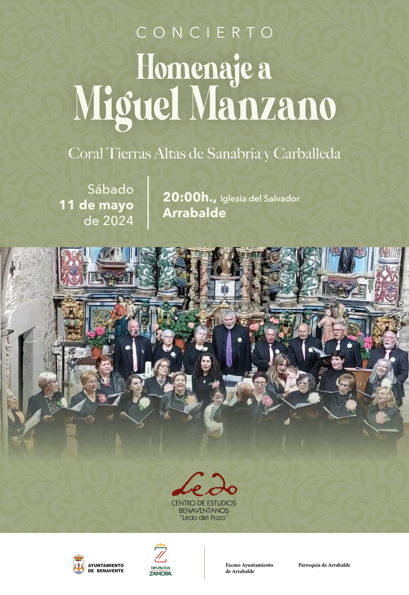 Cartel Concierto Homenaje Miguel Manzano Ledo Arrabalde Mayo 2024