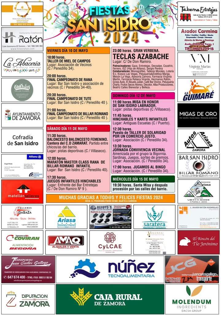 cartel fiestas barrio San Isidro