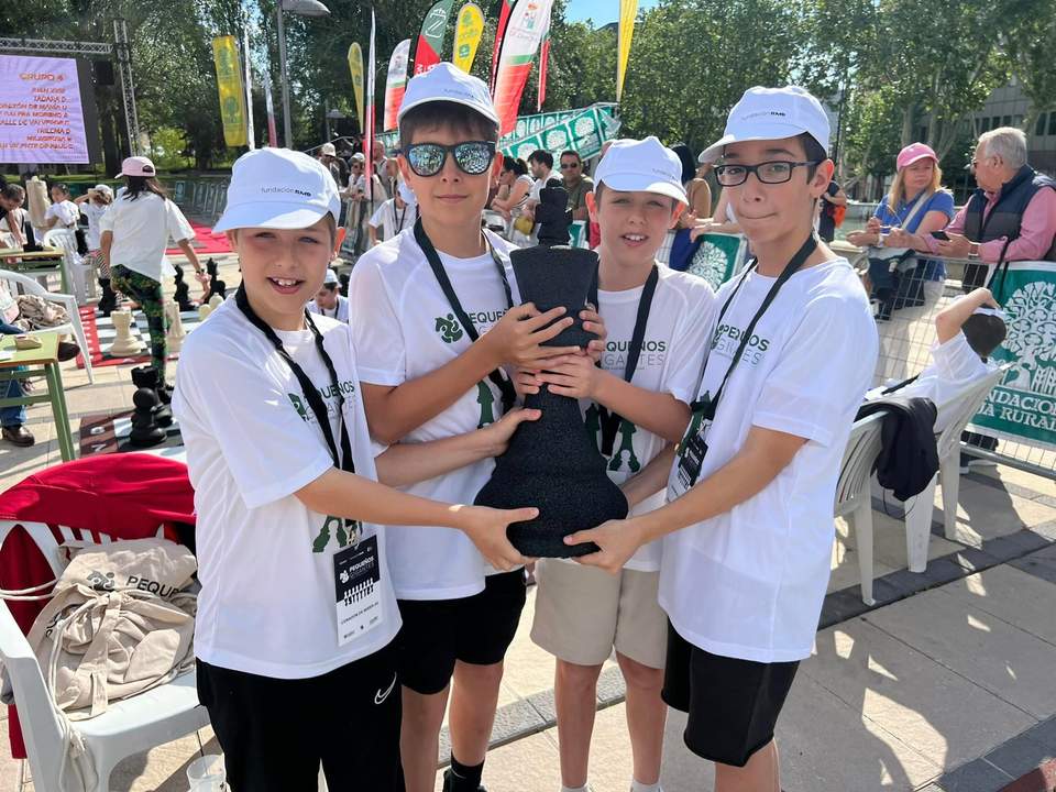 Equipo del Corazón de María A Chesskids en el torneo escolar de ajedrez. Fotografía: centro escolar
