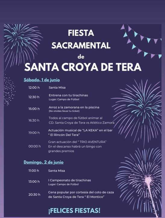 cartel fiesta Sacramental Santa Croya de Tera