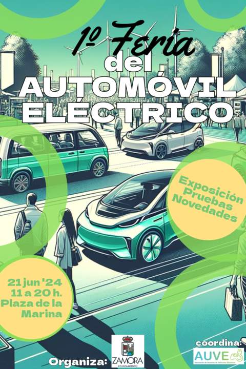 Cartel Feria Coche eléctrico