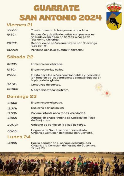 cartel fiestas de Guarrate