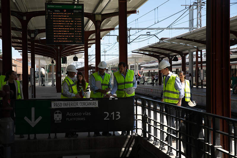Visita del ministro Óscar Puente a las obras de Chamartín