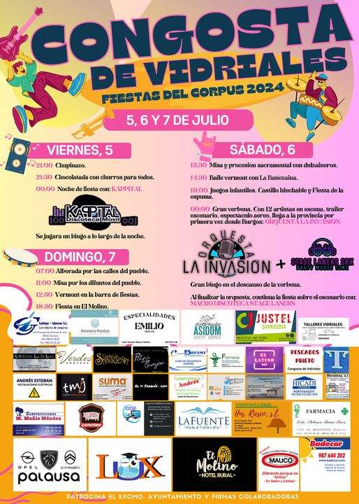 Cartes Fiestas Congostas de Vidriales. Verano 2024