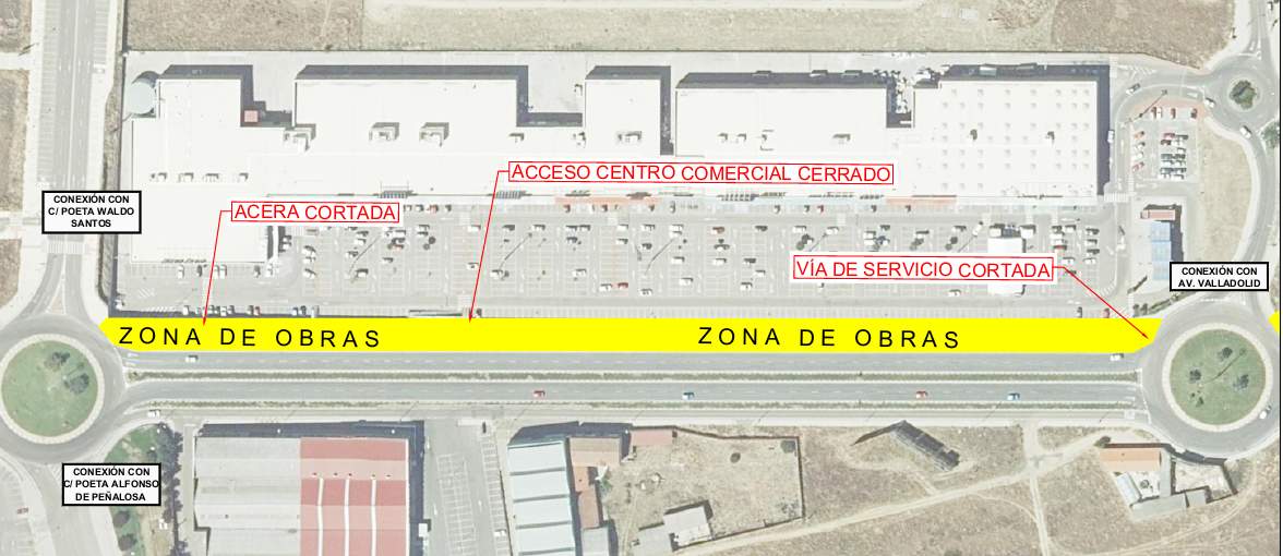 Actuación Nº2 Corte de Vía de Servicio en Sentido Entrada a Zamora