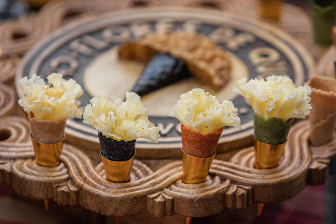 distintas flores de queso