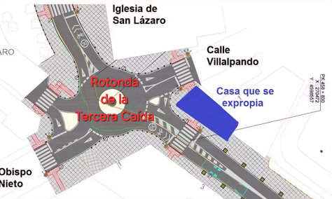 NUEVA ROTONDA en la CIUDAD = ROTONDA de la TERCERA CAIDA
