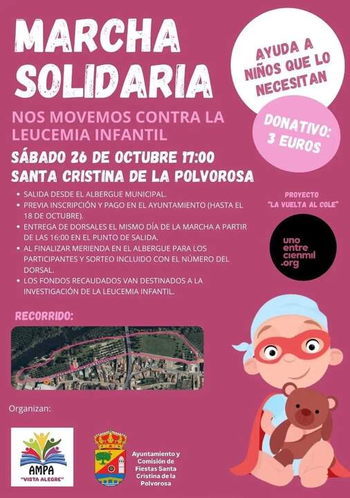 Marcha solidaria en Santa Cristina de la Polvorosa
