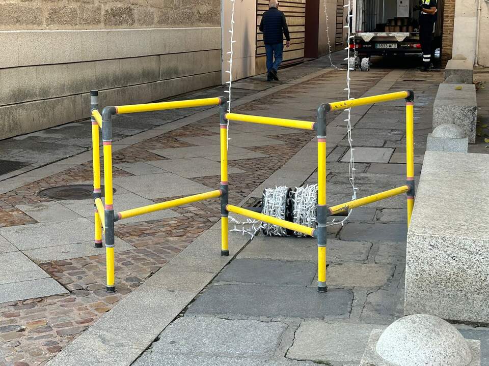 Instalación de luces navideñas