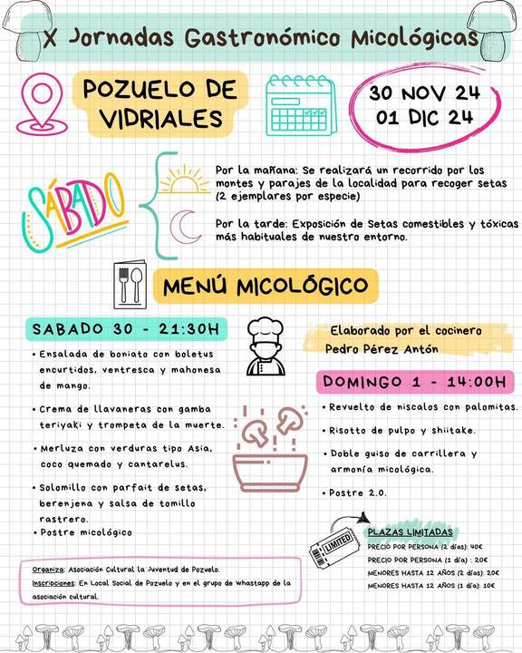 cartel jornada micoloógicas en Pozuelo de Vidriales
