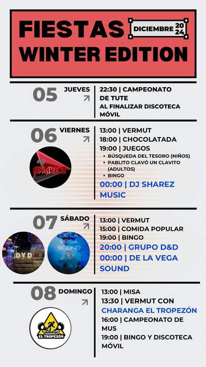 cartel fiestas Aguilar de Tera diciembr