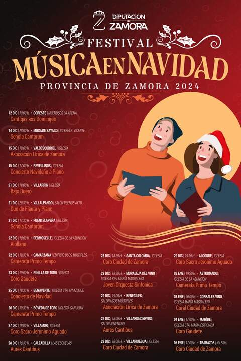programa de conciertos en la provincia