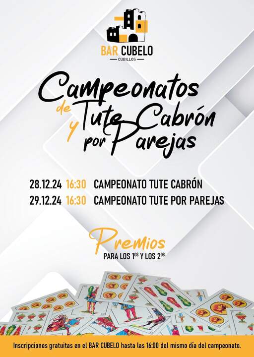 Cubillos acoge dos campeonatos de Tute durante las fiestas navideñas