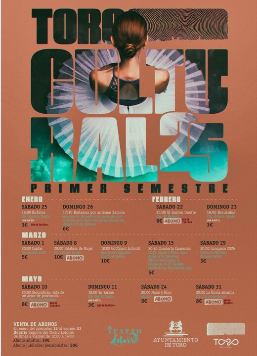 programación cultural de Toro del primer semestre de 2025