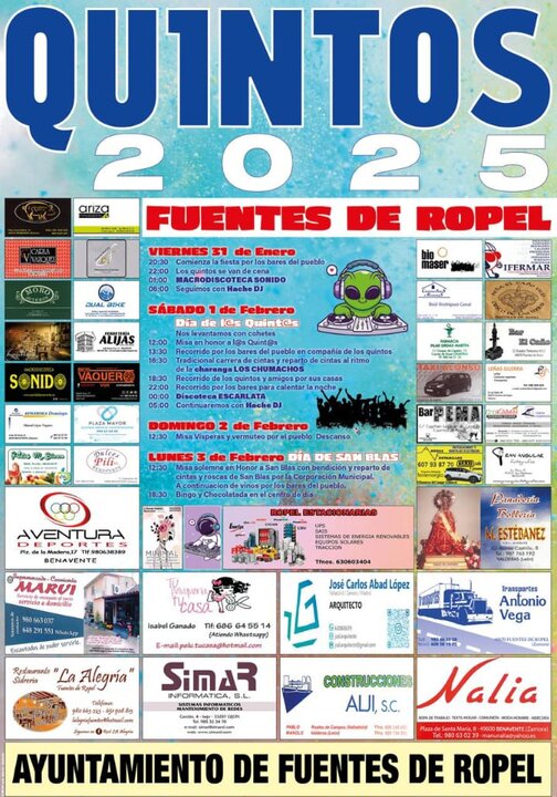 cartel de fiestas de Fuentes de Ropel
