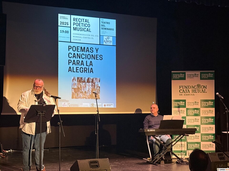 Teatro del Seminario de Zamora, recital poético-musical Poemas y canciones para la alegría
