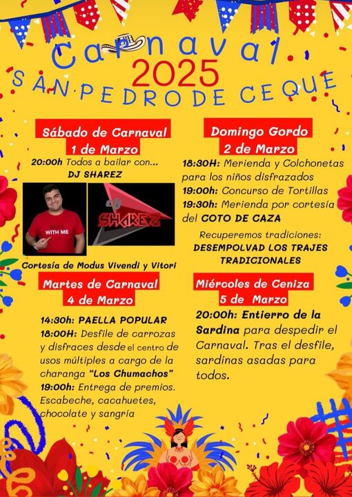 cartel carnaval San Pedro de Ceque